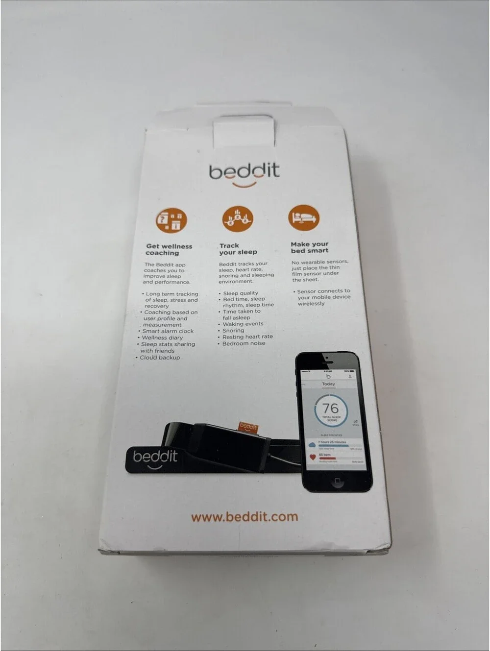 NEW  Beddit Sleep Monitor Tracker & Wellness Coach Black